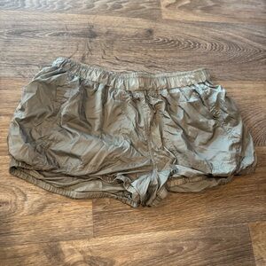 Free People Movement Sunshine Bubble Hem Shorts Light Olive Active Athleisure- M